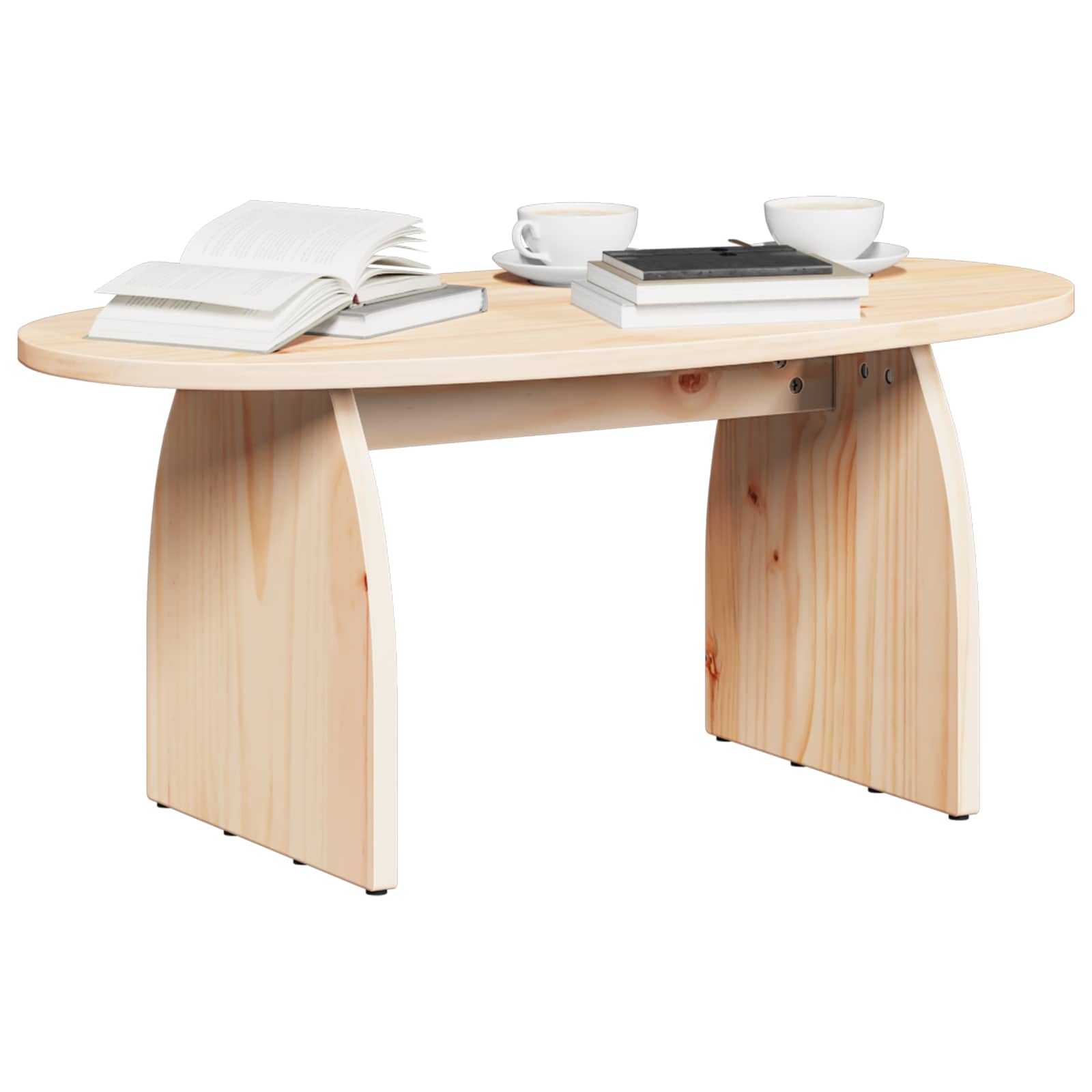 Couchtisch Braun 80 x 40 x 35 cm Massives Kiefernholz