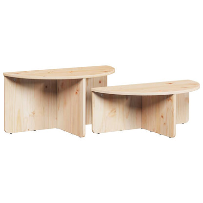 Couchtisch 2 stk. Natur 79 x 39,5 x 40 cm Massivholz Kiefer