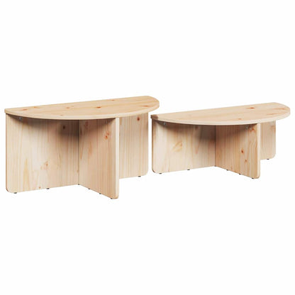 Couchtisch 2 stk. Natur 79 x 39,5 x 40 cm Massivholz Kiefer