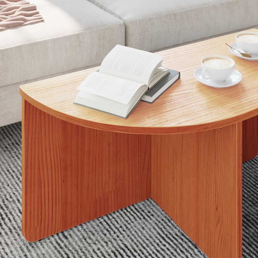 Couchtisch 2 pcs Wachsbraun 79 x 39,5 x 40 cm Massivholz Kiefer