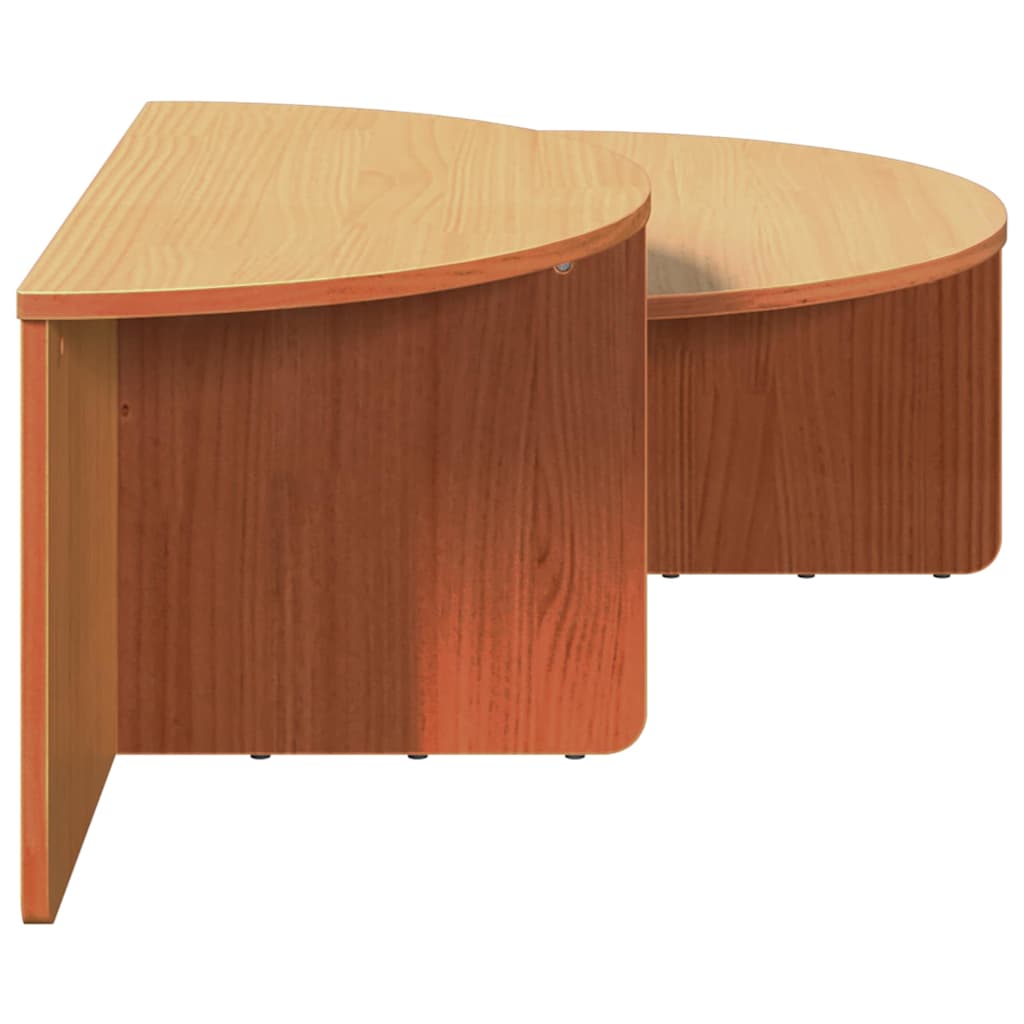 Couchtisch 2 pcs Wachsbraun 79 x 39,5 x 40 cm Massivholz Kiefer