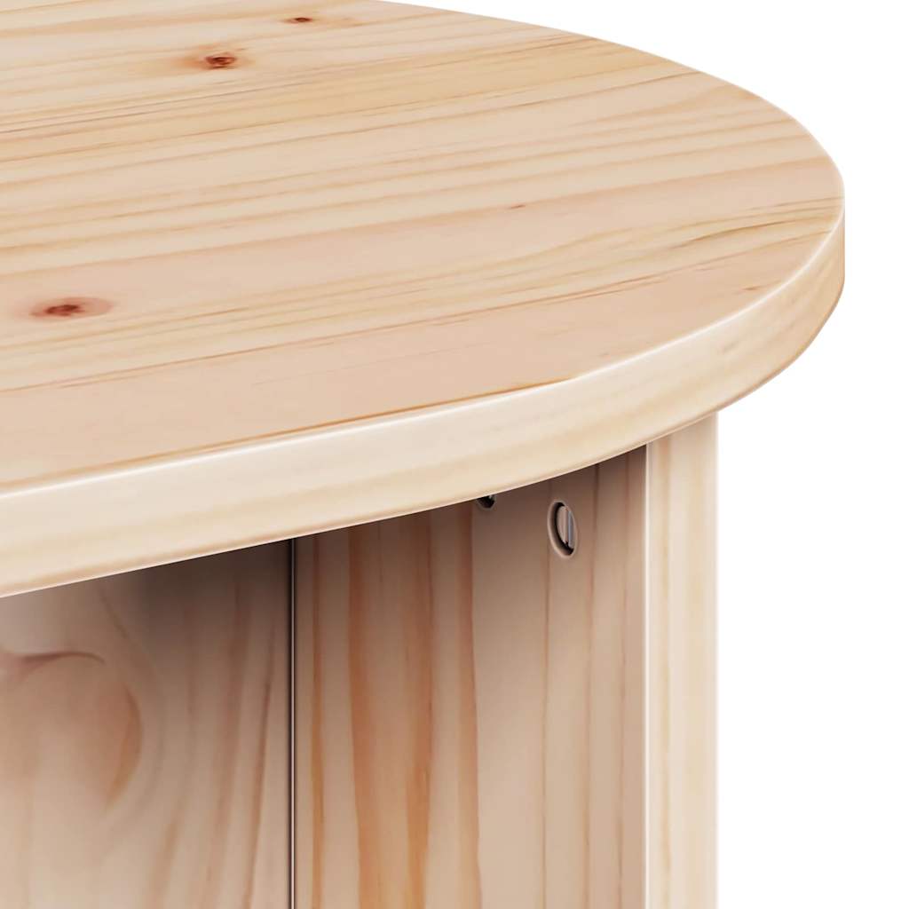 Couchtisch Natur 80 x 39,5 x 35 cm Massivholz Kiefer