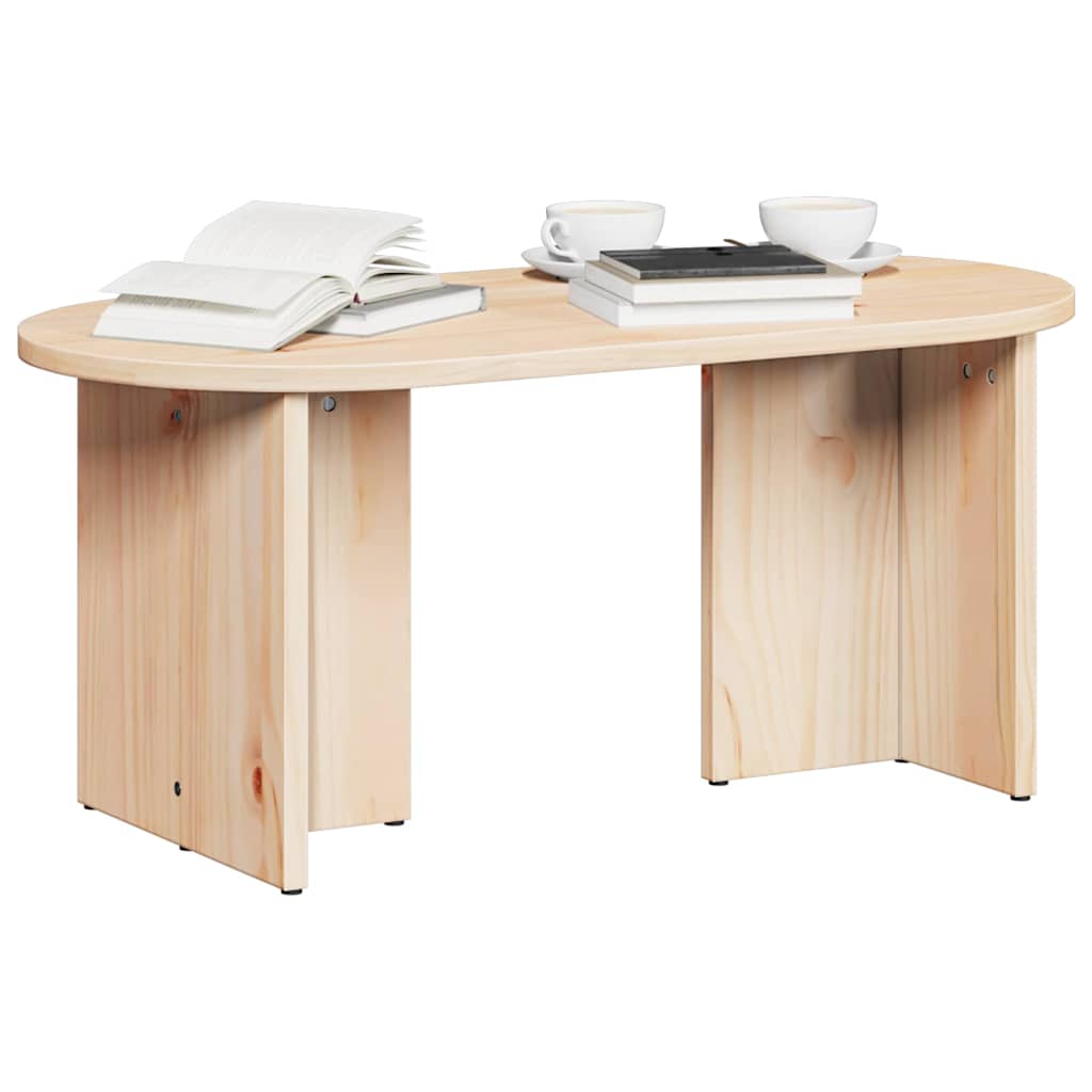 Couchtisch Natur 80 x 39,5 x 35 cm Massivholz Kiefer