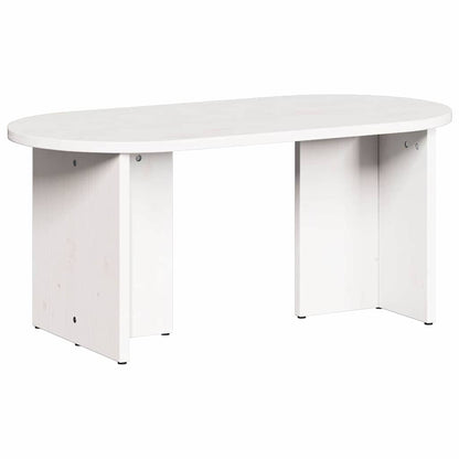 Couchtisch Weiß 80 x 39,5 x 35 cm Massivholz Kiefer
