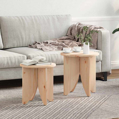 Couchtisch 2 stk. Natur 41,5 x 41,5 x 44 cm