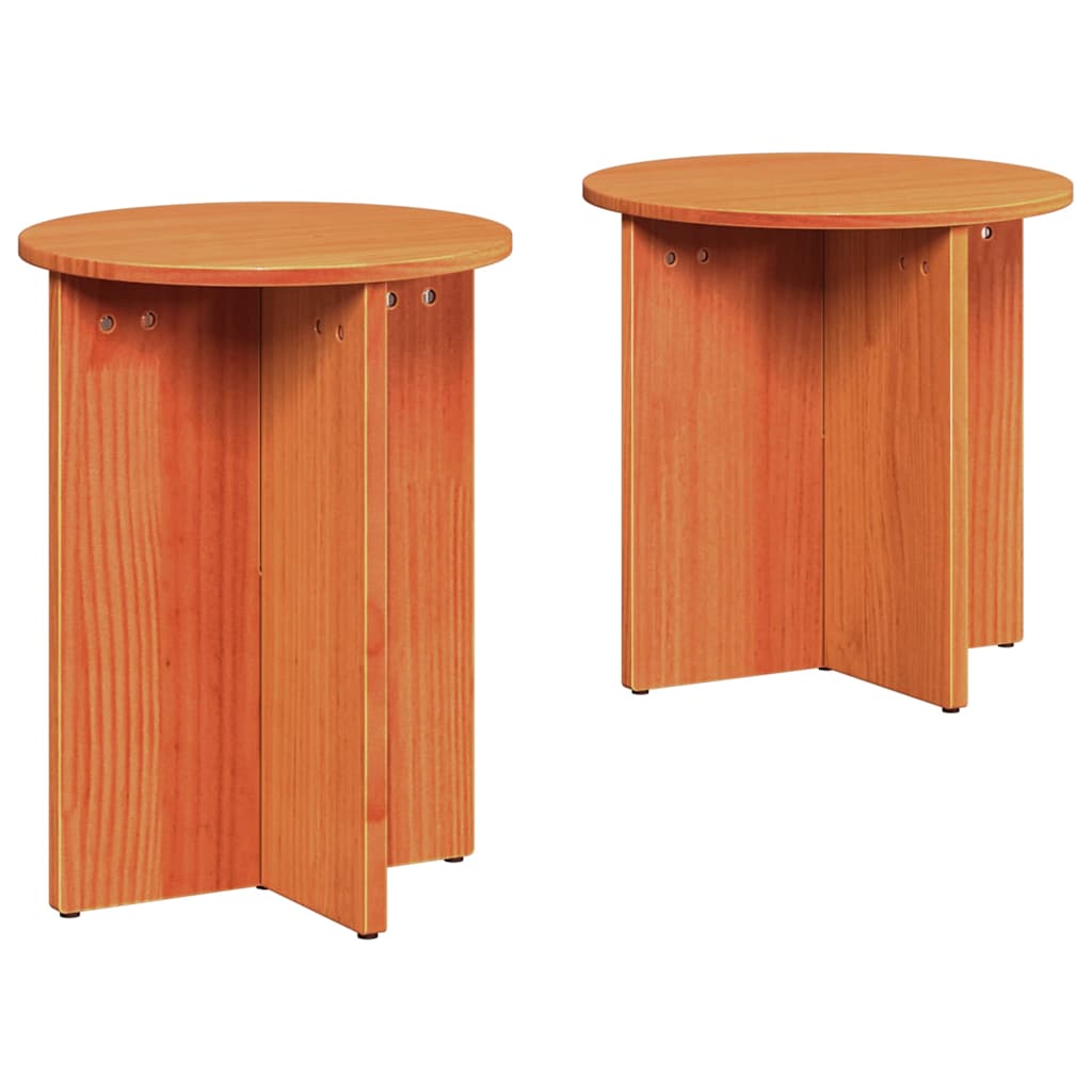 Couchtisch 2 pcs Wachsbraun 41,5 x 41,5 x 41 cm