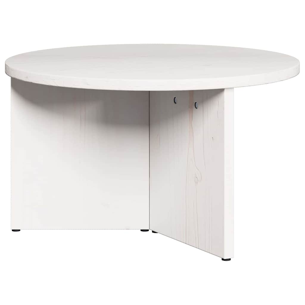Couchtisch 2 pcs Weiß 49 x 49 x 28 cm Massivholz Kiefer