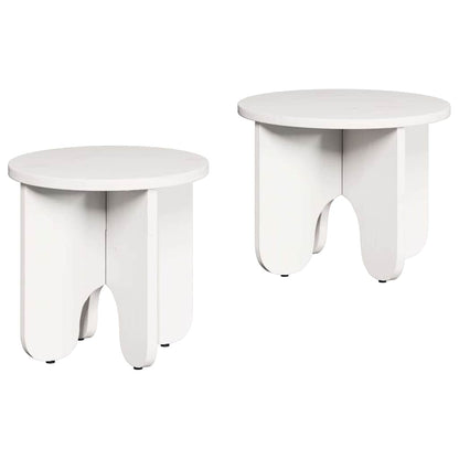 Couchtisch 2 stk. Weiß 39.5 x 39.5 x 30 cm Massivholz Kiefer