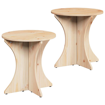 Couchtisch 2 stk. Natur 46 x 46 x 47 cm Massivholz Kiefer