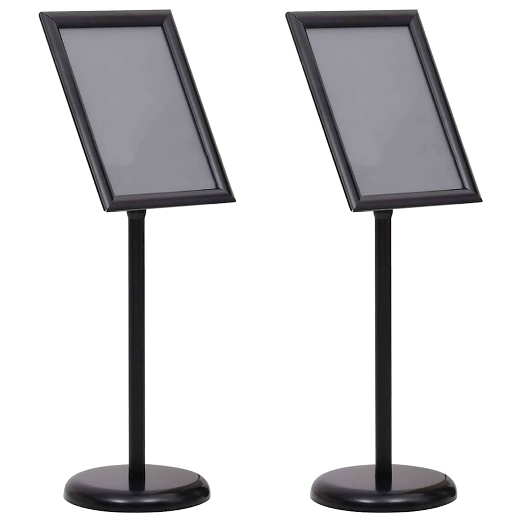 Plakatständer 2 stk. Schwarz 45 x 32,7 x 108 cm Aluminium