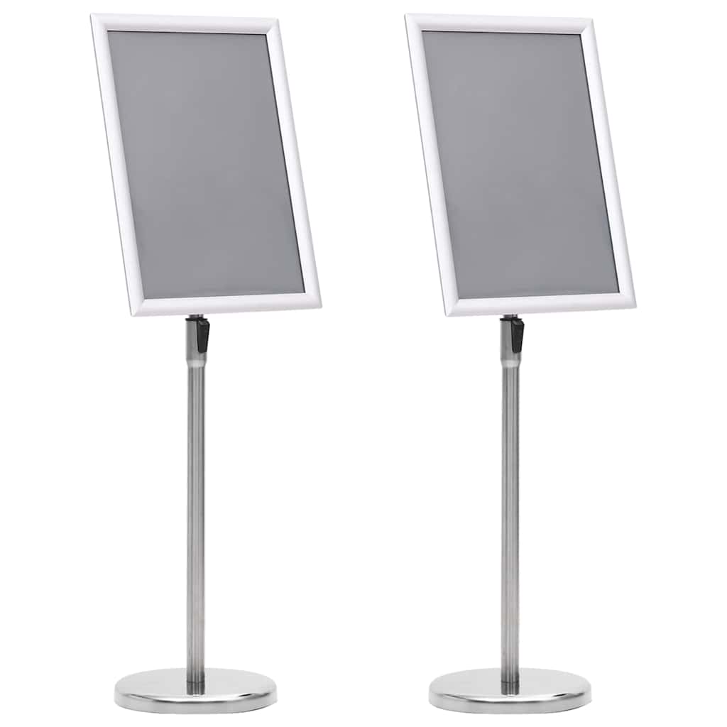 Plakatständer 2 stk. Silber 45 x 32,7 x 108 cm Aluminium