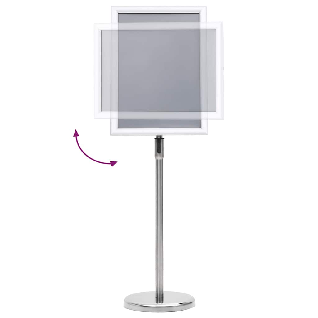 Plakatständer 2 stk. Silber 45 x 32,7 x 108 cm Aluminium