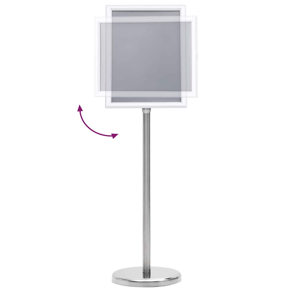 Plakatständer 2 pcs Silber 32,7 x 24 x 108 cm Aluminium