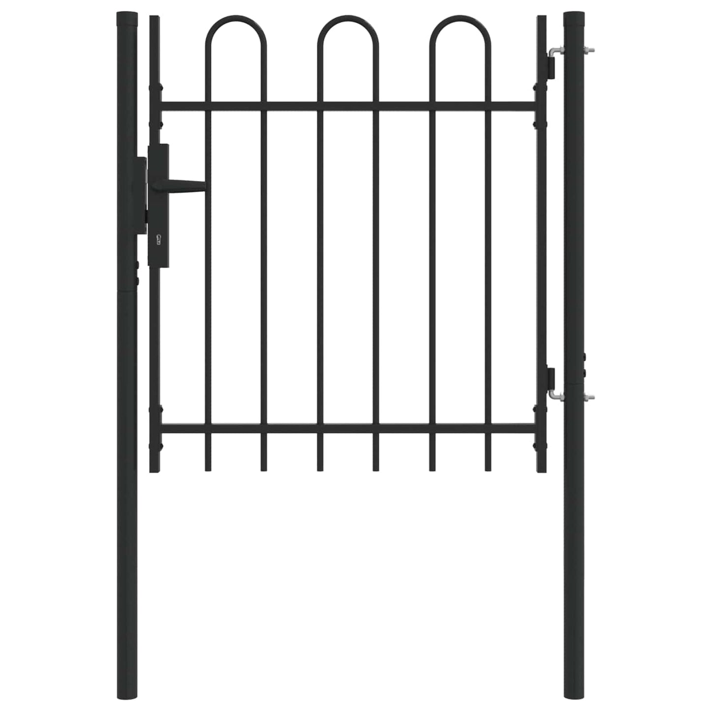 Zauntor BOXTEL 103 x 150 cm Pulverbeschichteter Stahl Grau