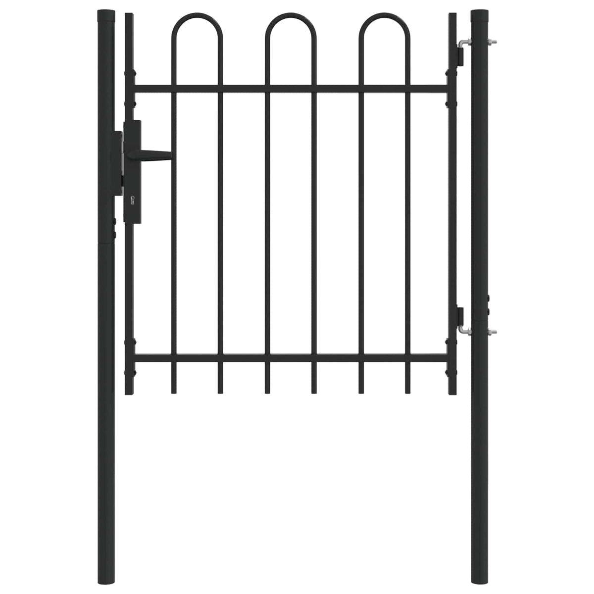 Zauntor BOXTEL 103 x 150 cm Pulverbeschichteter Stahl Grau