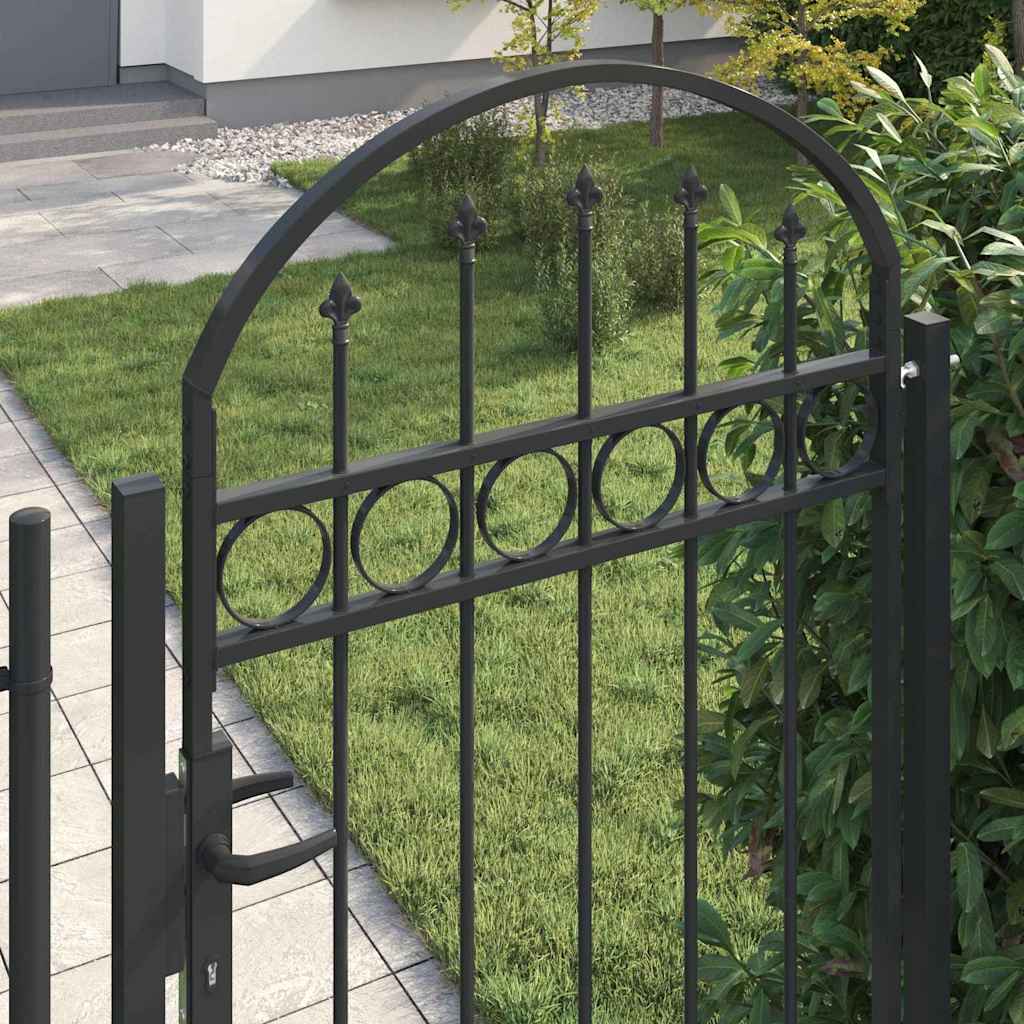 Zaunpfosten ASSEN 200 x 88 x 14 cm Stahl Grau Abschließbar