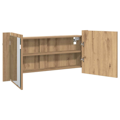 LED Spiegel-Schrank Artisan-Eiche 100 x 12 x 45 cm