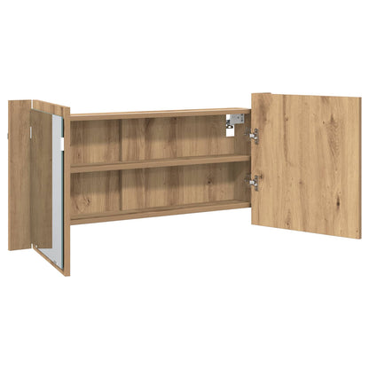 LED Spiegel-Schrank Artisan-Eiche 100 x 12 x 45 cm
