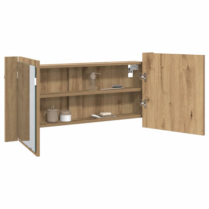 LED Spiegel-Schrank Artisan-Eiche 100 x 12 x 45 cm