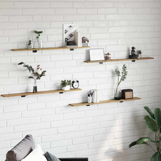 Regalbrett 4 pcs Braun 100 x 10 x 1,5 cm Holzwerkstoff