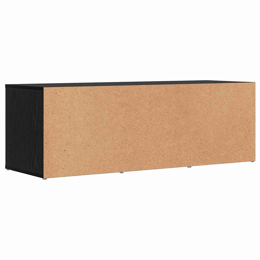 Schuhbank 102 x 35 x 35 cm Holzwerkstoff Schwarz Eichen-Optik