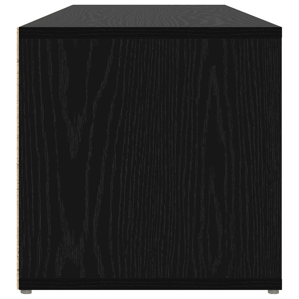 Schuhbank 102 x 35 x 35 cm Holzwerkstoff Schwarz Eichen-Optik