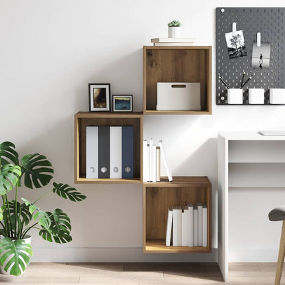 Wandschrank Wandhalterung Artisan-Eiche 37 x 37 x 37 cm