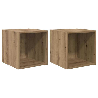 Wandschrank 2 stk. Artisan-Eiche 37 x 37 x 37 cm Holzwerkstoff