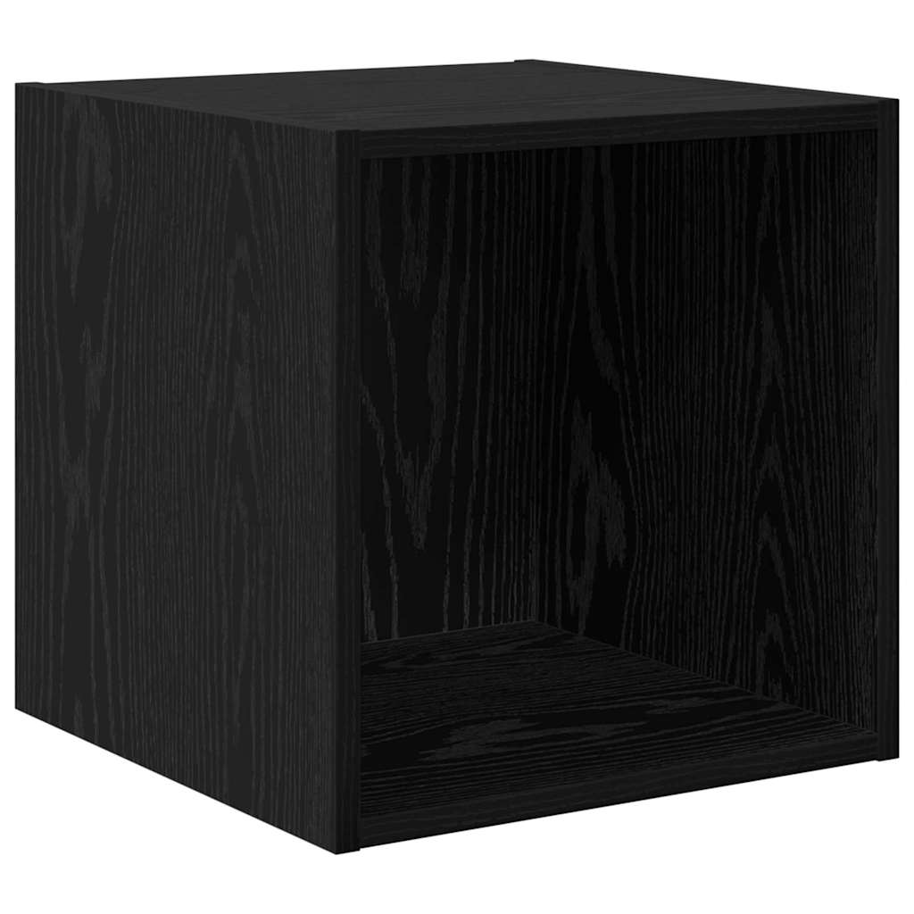 Wandschrank Schwarz Eichen-Optik 37 x 37 x 37 cm Holzwerkstoff