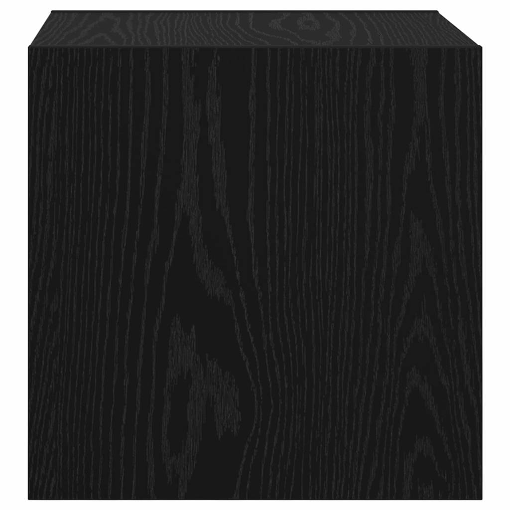Wandschrank Schwarz Eichen-Optik 37 x 37 x 37 cm Holzwerkstoff
