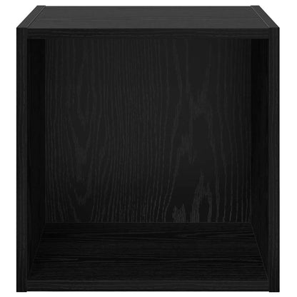 Wandschrank 2 stk. Schwarz Eichen-Optik 37 x 37 x 37 cm