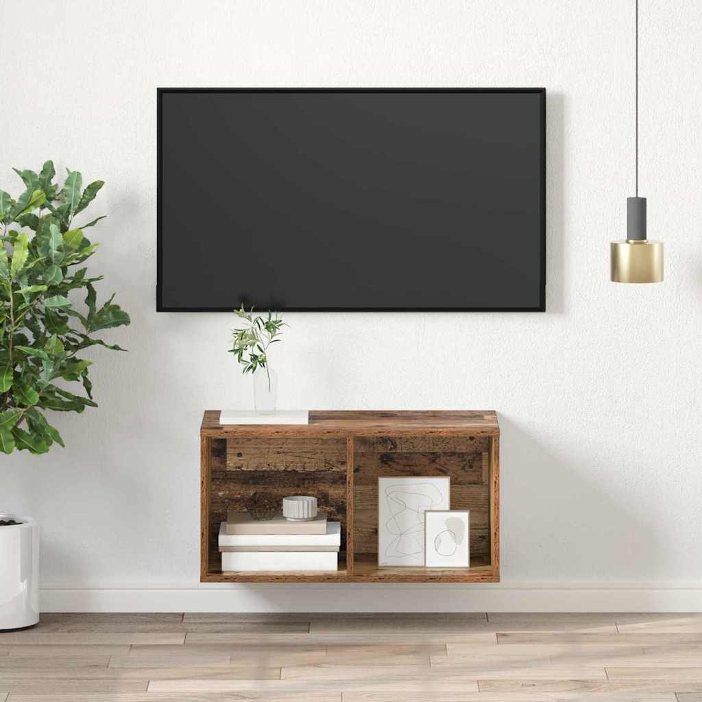 TV-Schrank Wandmontiert Altholz 37 x 37 x 72 cm Holzwerkstoff