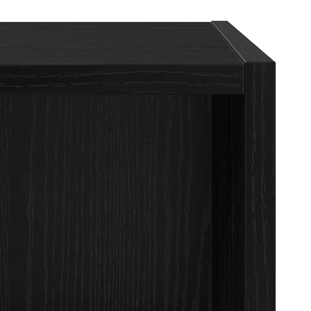 TV-Schrank Schwarz Eichen-Optik 37 x 37 x 72 cm Holzwerkstoff