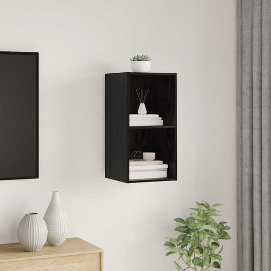 TV-Schrank Schwarz Eichen-Optik 37 x 37 x 72 cm Holzwerkstoff