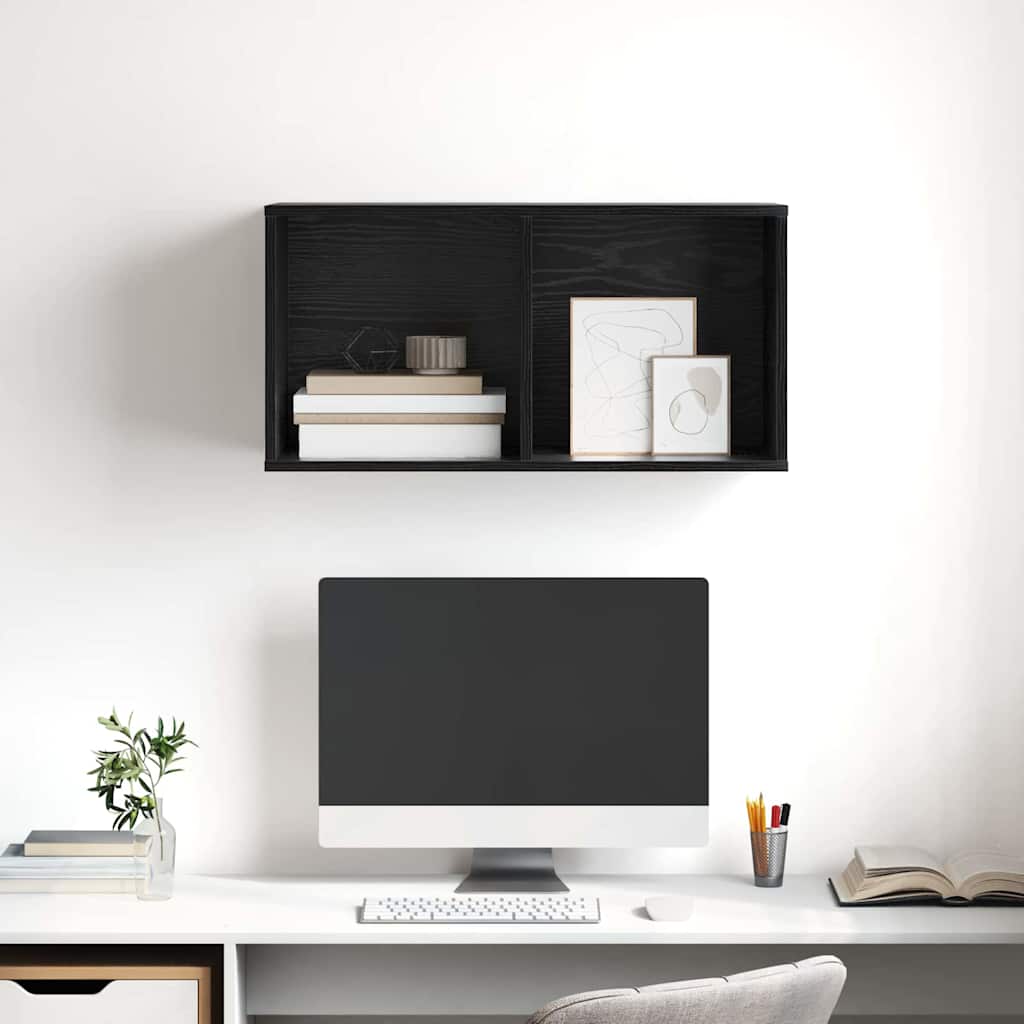 TV-Schrank Schwarz Eichen-Optik 37 x 37 x 72 cm Holzwerkstoff