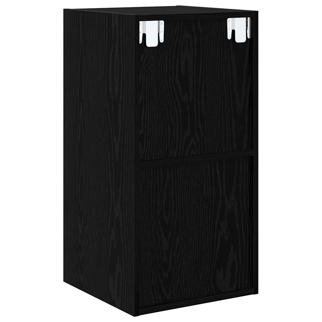 TV-Schrank Schwarz Eichen-Optik 37 x 37 x 72 cm Holzwerkstoff