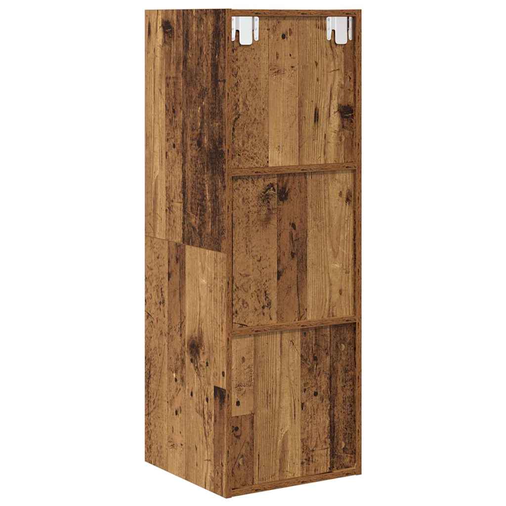 TV-Schrank Wandmontiert Altholz 37 x 37 x 107 cm Holzwerkstoff