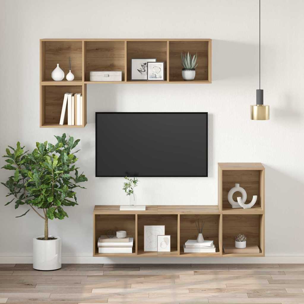 TV-Schrank Artisan-Eiche 37 x 37 x 107 cm Holzwerkstoff