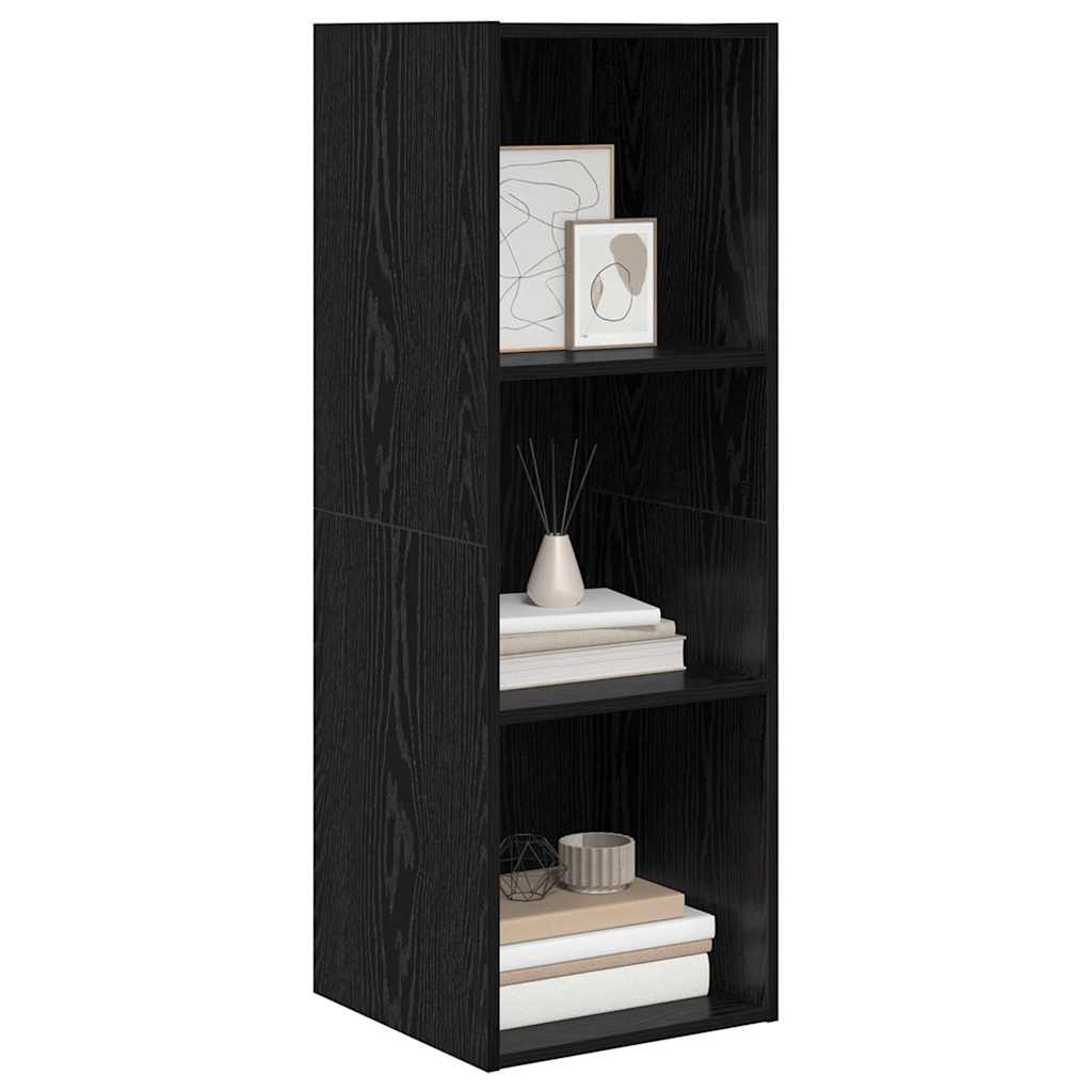 TV-Schrank Schwarz Eichen-Optik 37 x 37 x 107 cm Holzwerkstoff