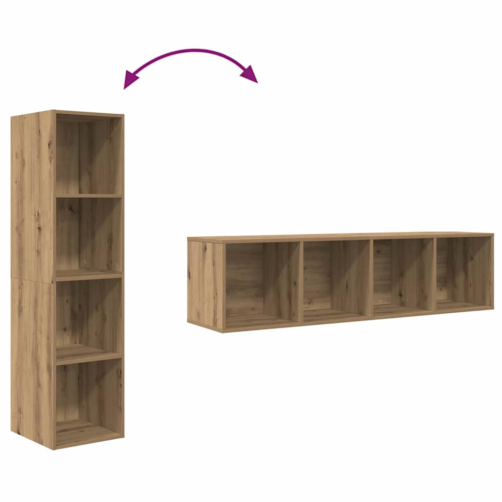 TV-Schrankset 37 x 37 x 142,5 cm Artisan-Eiche Holzwerkstoff