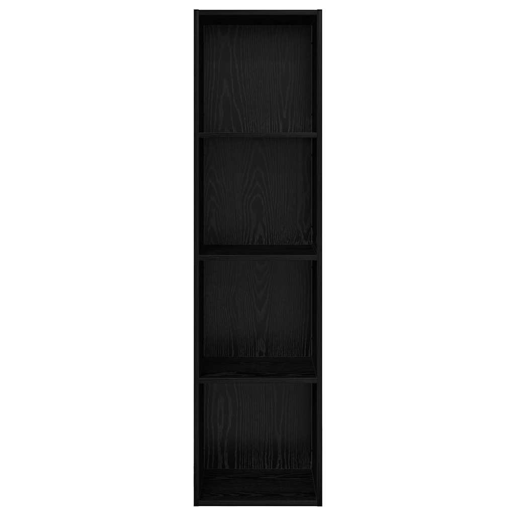 TV-Schrank Wandmontiert Schwarz Eichen-Optik 37 x 37 x 142,5 cm