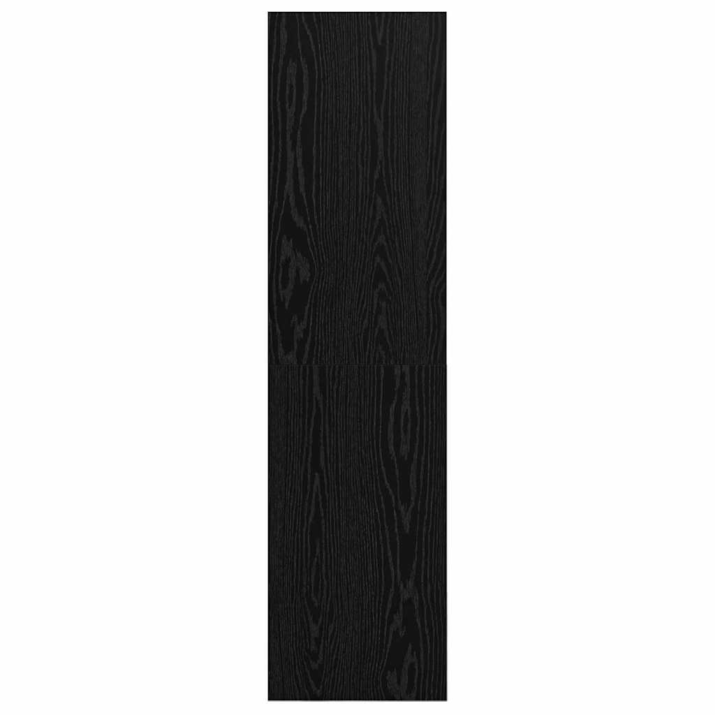 TV-Schrank Wandmontiert Schwarz Eichen-Optik 37 x 37 x 142,5 cm