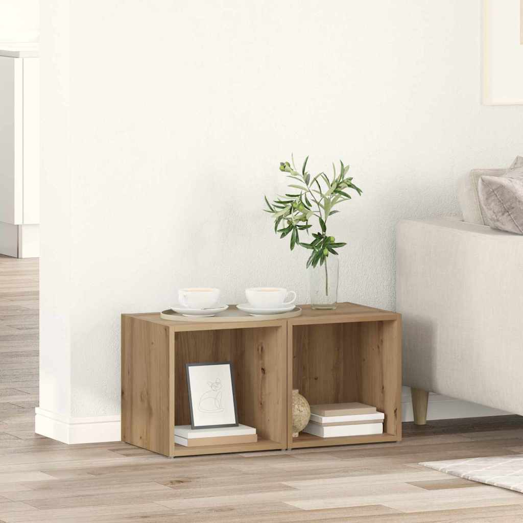 TV-Schrankset 2 stk. Artisan-Eiche Holzwerkstoff