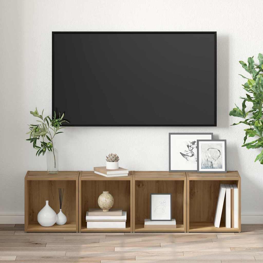 TV-Schrankset 4 stk. Artisan-Eiche Holzwerkstoff