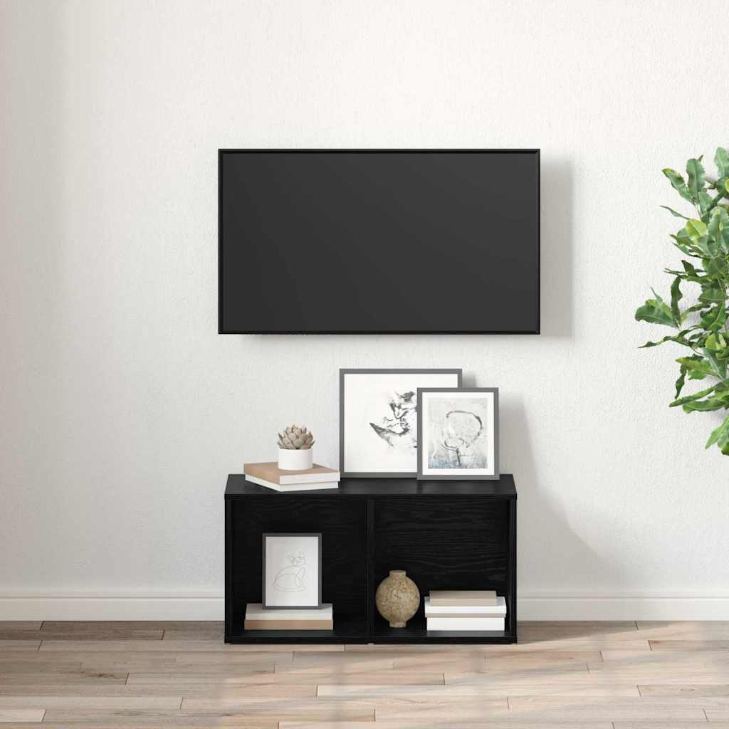 TV-Schrankset 72 x 35 x 37 cm Schwarz Holzwerkstoff