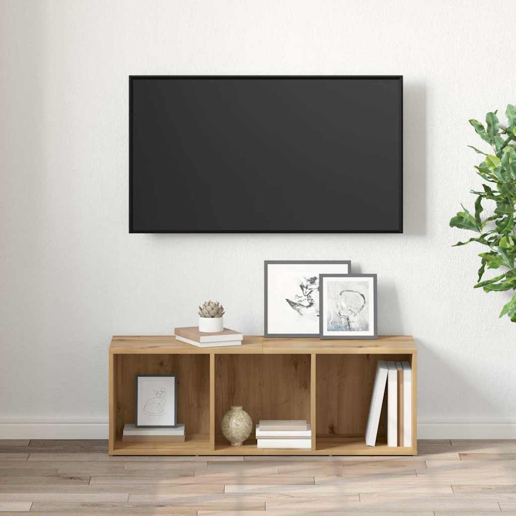 TV-Schrankset 72 x 35 x 37 cm Braun Holzwerkstoff