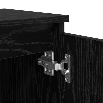 Nachttisch Schwarz Eichen-Optik 40 x 30 x 50 cm Holzwerkstoff