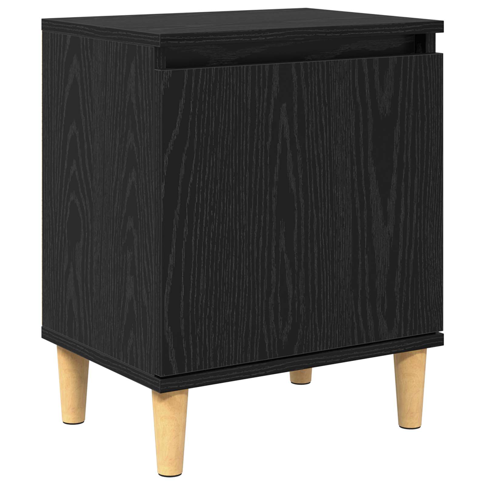 Nachttisch Schwarz Eichen-Optik 40 x 30 x 50 cm Holzwerkstoff