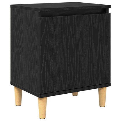 Nachttisch Schwarz Eichen-Optik 40 x 30 x 50 cm Holzwerkstoff