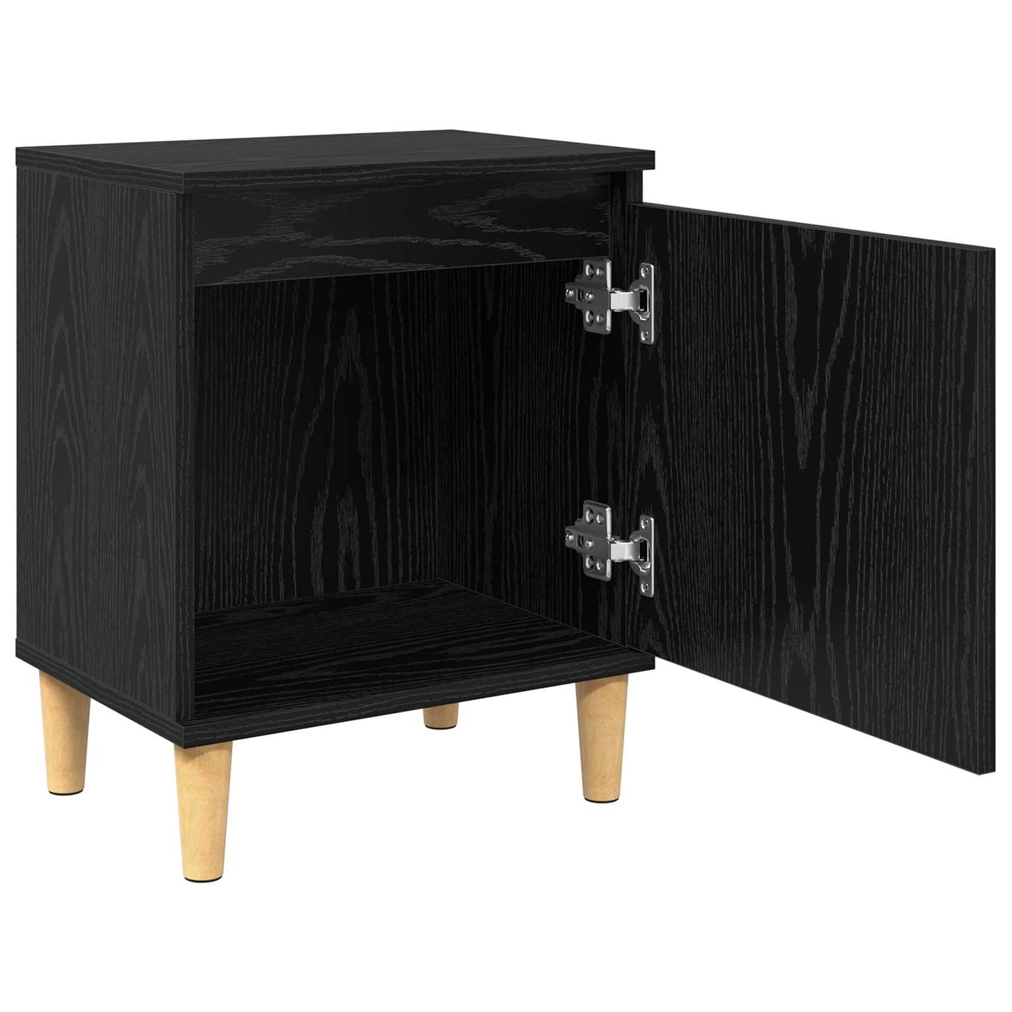 Nachttisch Schwarz Eichen-Optik 40 x 30 x 50 cm Holzwerkstoff